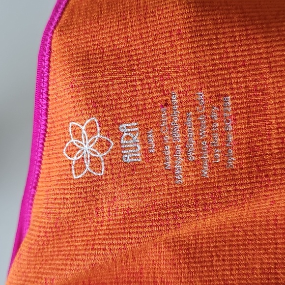 NWOT Aura One-Shoulder Pink and Orange Bodysuit - Picture 4 of 5